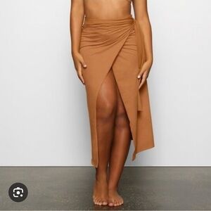 SKIMS Cover Ups Sarong Tie Wrap Maxi Skirt